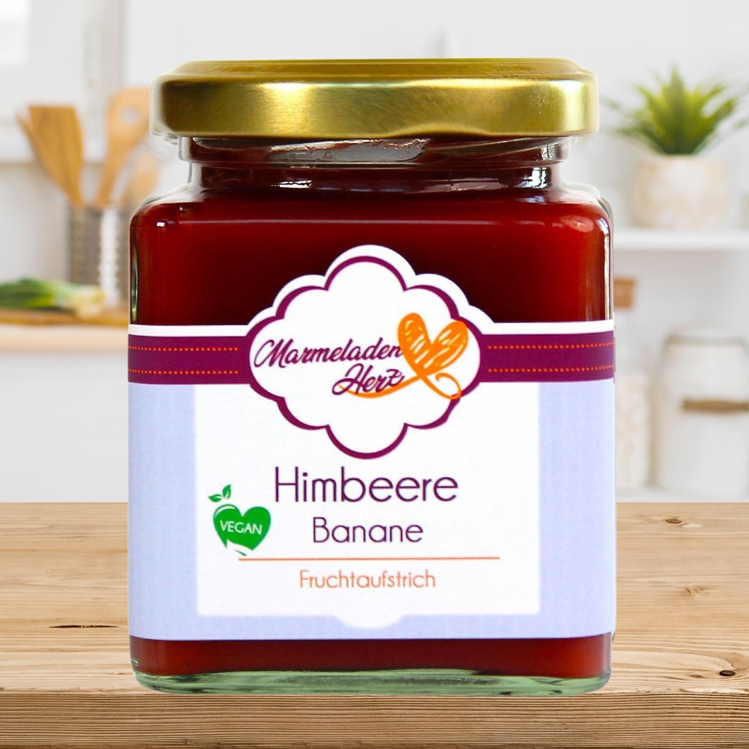 Himbeere Banane Fruchtaufstrich