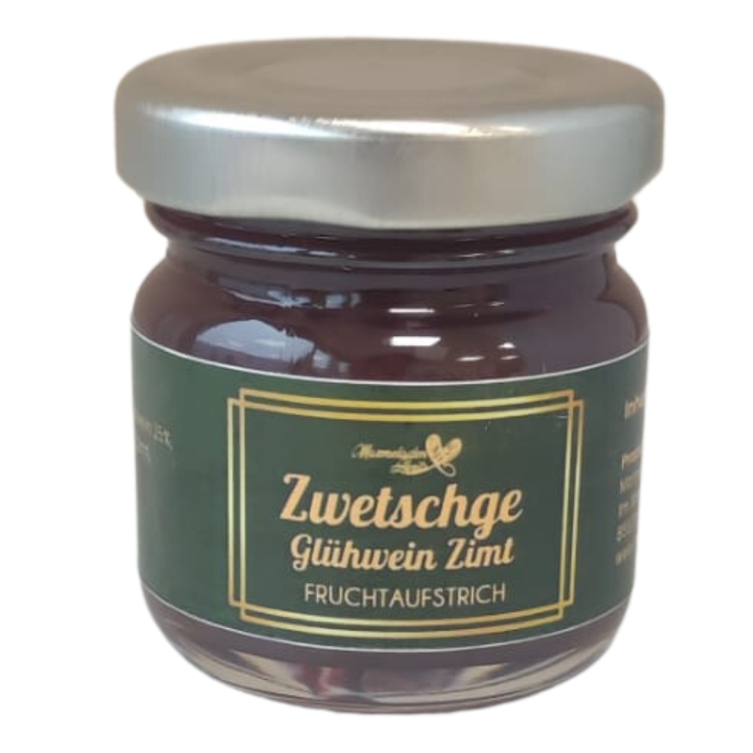 Mini Zwetschge Glühwein und Zimt Fruchtaufstrich 40 g