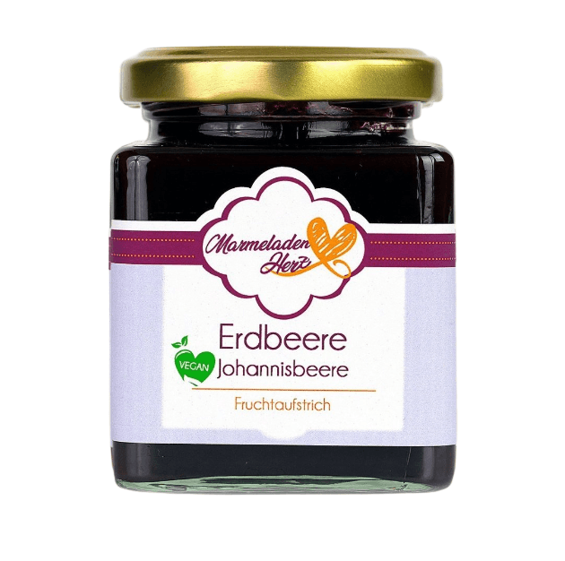 Erdbeere Johannisbeere Fruchtaufstrich - Marmeladenherz