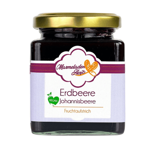Erdbeere Johannisbeere Fruchtaufstrich - Marmeladenherz