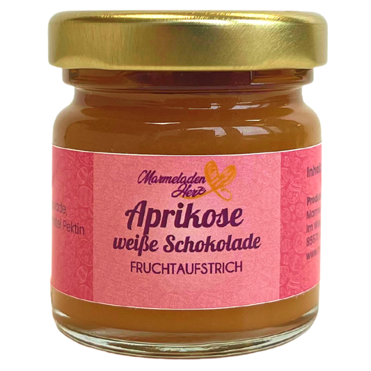 Mini Aprikose weiße Schokolade Fruchtaufstrich 40g