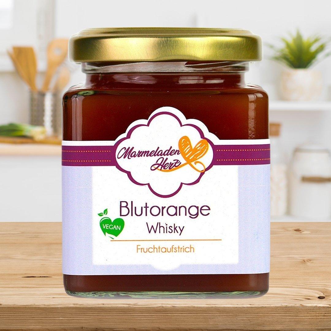 Blutorange Whisky Fruchtaufstrich - Marmeladenherz