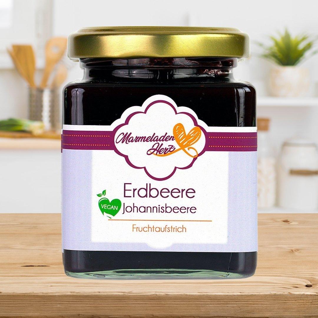 Erdbeere Johannisbeere Fruchtaufstrich - Marmeladenherz